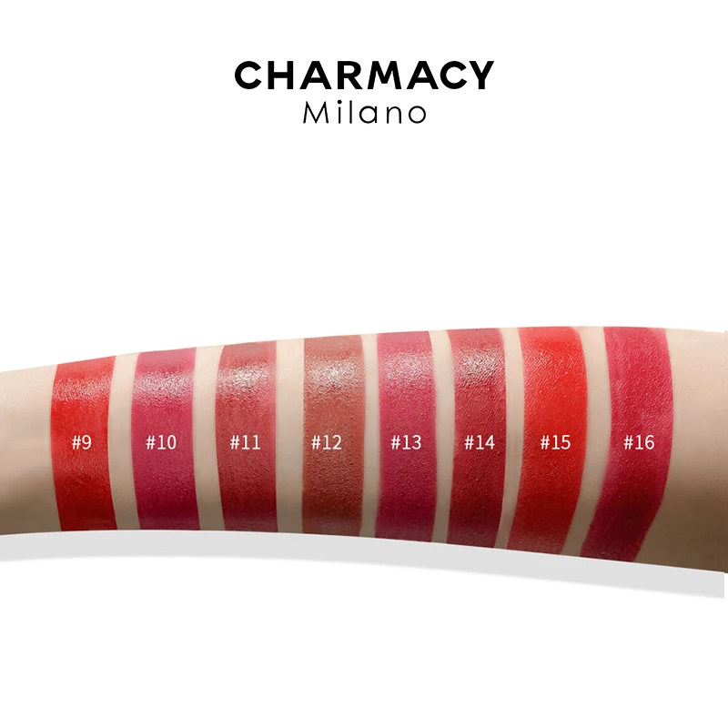 CHARMACY New 8 Color Long Lasting Waterproof Lip Sexy Shiny Red Natural Glossy Moisture Lipstick Lip Gloss Makeup Cosmetic