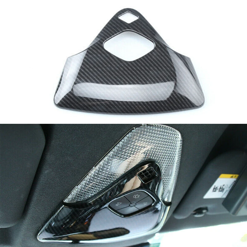 ABS Carbon Fiber Car Front Reading Light Cover Trim ,Celling Light Lamp Cover for Toyota C-HR CHR 2016-2020