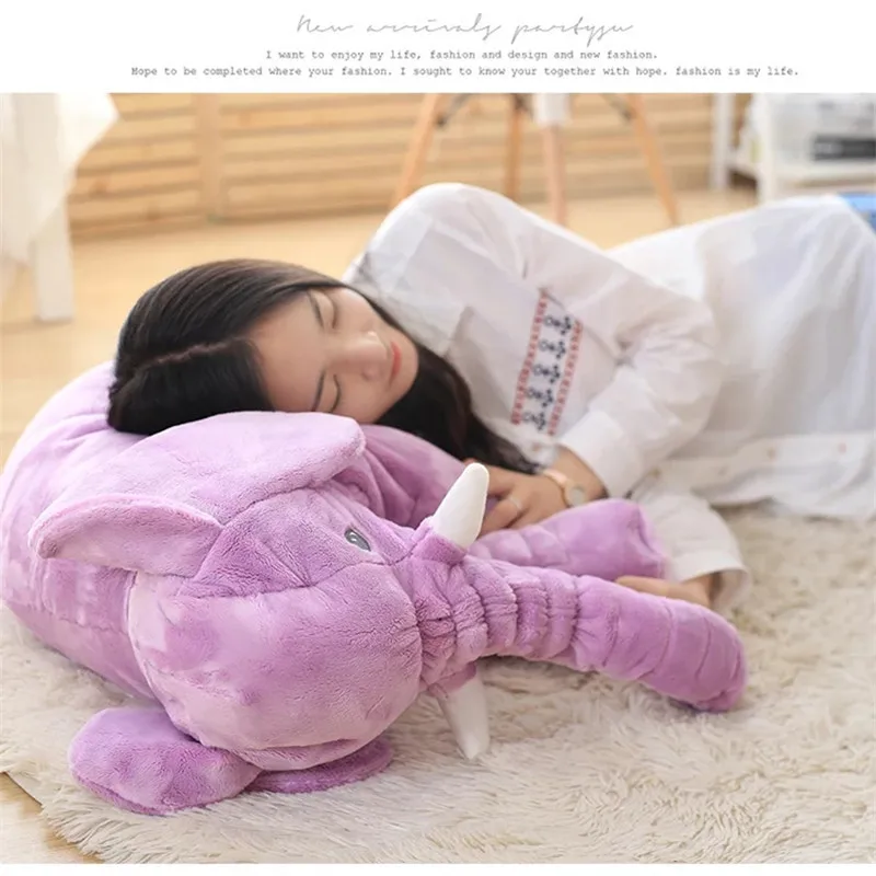 40/60cm Soft Simulated Elephant Playmate Calm Doll Appease Toys for Kids Girls Elephant Pillow Plush Toys Stuffed Animals Toy