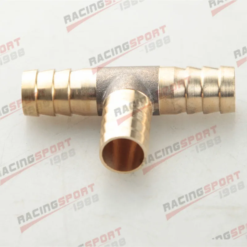 12mm Brass 3 Way T Piece Fuel Hose Joiner Tee Adapter Fitting