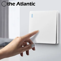 Wall Light Switch 1 2 3 4 Gang ON / OFF Rocker Power Switch Lamp Light Plastic White Frame 16A 250V 86mm * 86mm