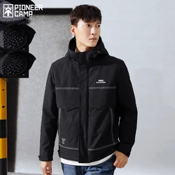 Pioneer Camp 2020 Men's Winter Jacket Thick Hooded Windproof Zipper Coats Men's Clothing AMF030417