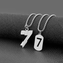 Dainty Tiny Number 2 7 Soccer Football Baseball Pendant Birthday Lucky Cristiano Ronaldo Number Pendant Charm Necklace 50cm