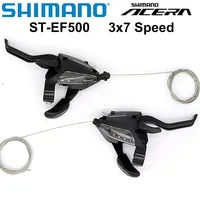 SHIMANO-palanca de cambio/freno EZ FIRE PLUS, accesorio Original con 2 dedos, 3x7 velocidades delanteras