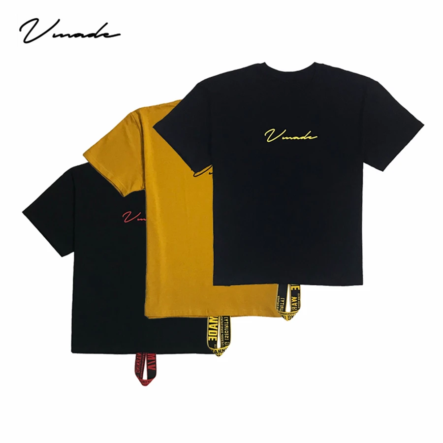 VMADE Authentics Men's Women's Essentials Cotton Performance Short Sleeve Oversized T-Shirt Print logo Woven tape anime jay z