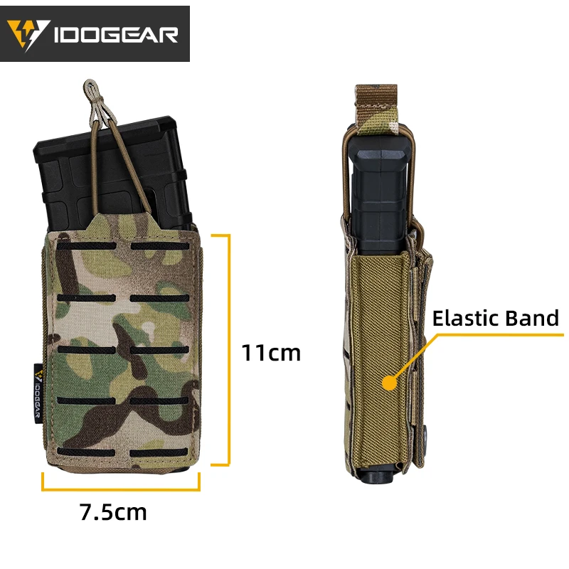 IDOGEAR Tactical LSR 556 Mag Pouch  Singel Mag Carrier MOLLE Pouch Laser Cut Tool Bags 3566