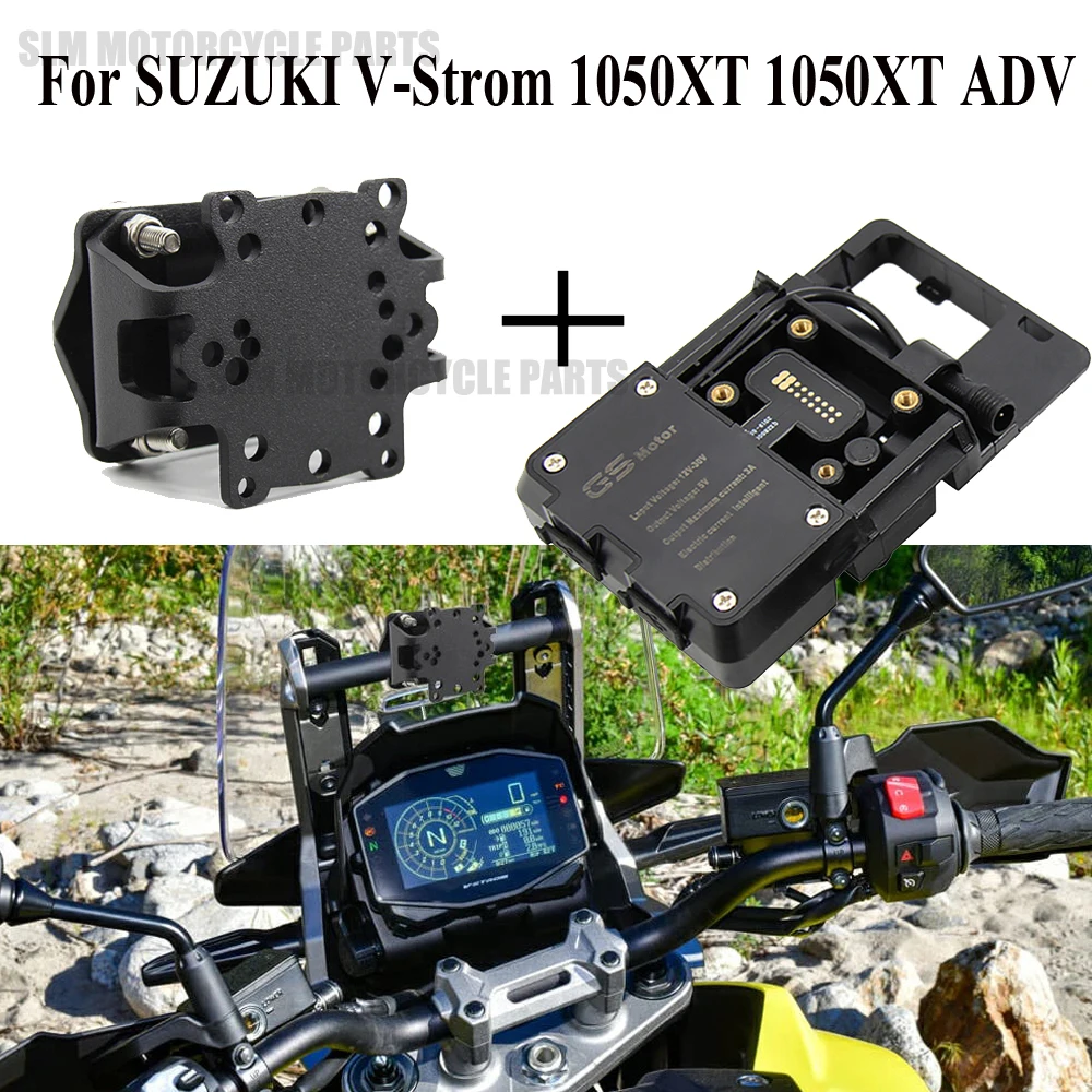 For SUZUKI V-Strom 1050XT 1050 XT ADV DL1050XT Motorcycle Front Phone Stand Holder Smartphone Phone GPS Navigaton Plate Bracket