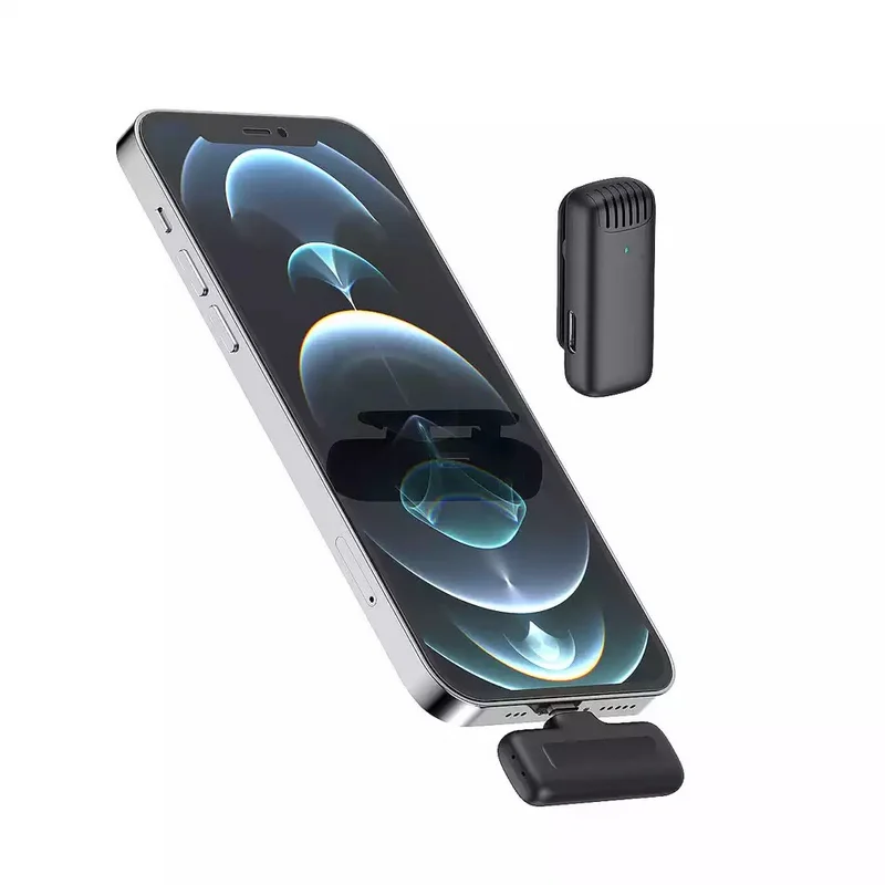 K10 ไมโครโฟนไร้สายแบบหนีบเสื้อไมโครโฟนลดเสียงรบกวนสัมภาษณ์สดการบันทึกโทรศัพท์มือถือสําหรับกล่องชาร์จ iPhone Type-C