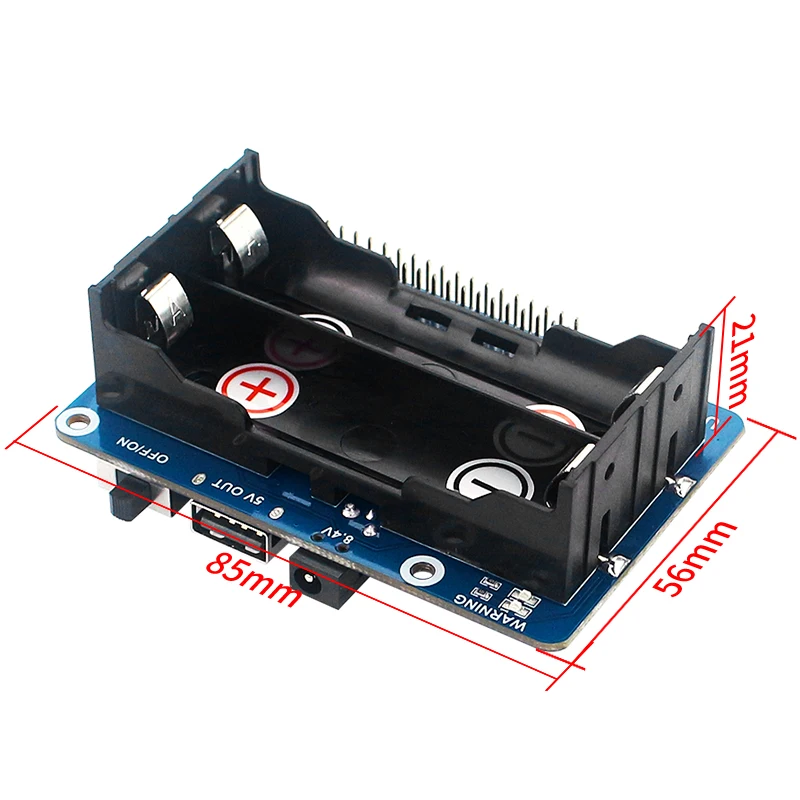 For Raspberry Pi UPS Power Supply Module GPIO Pin 5V Power Supply Stable Current Output Hat for Raspberry Pi 4B/3B+/3B