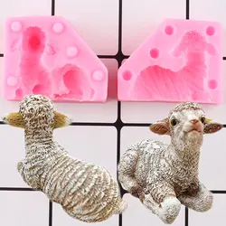 3D Sheep Candle Silicone Molds Soap Resin Clay Salt Ccarving Mold Fondant Cake Decorating Tools Candy Chocolate Gumpaste Moulds