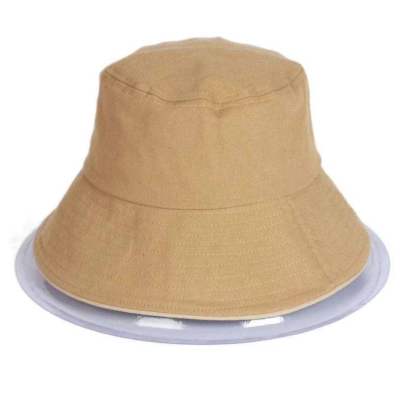

wholesale Solid color Big brim Women character bucket sunshade hat for Lady with windproof string