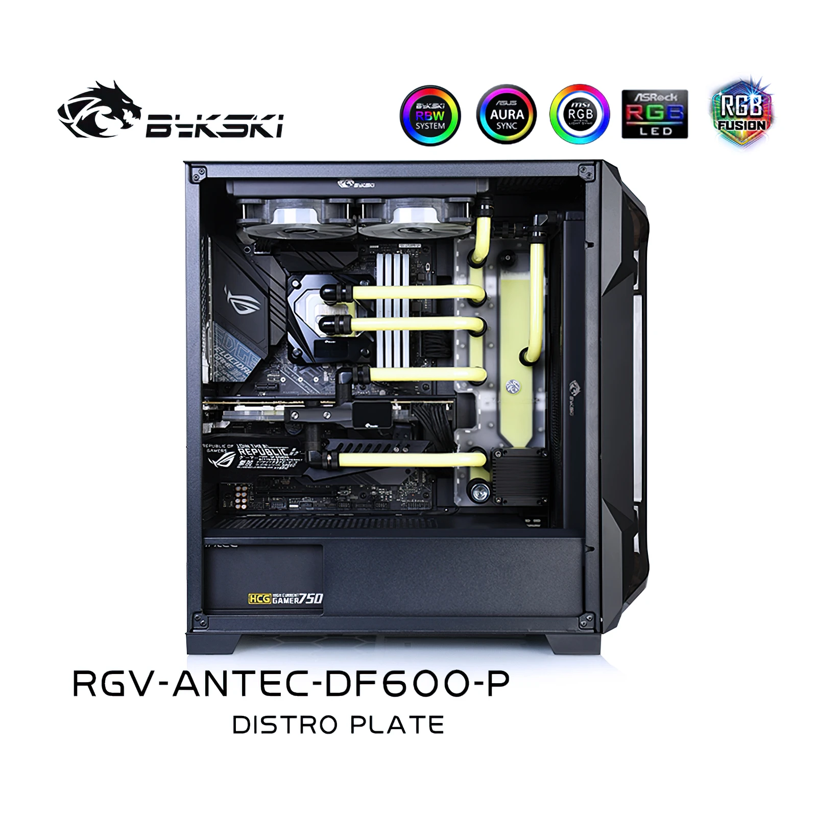 

Bykski Water Cooling Distro Plate Kit for Antec DF600/DP502 Chassis Case CPU GPU RGB RGV-ANTEC-DF600-P