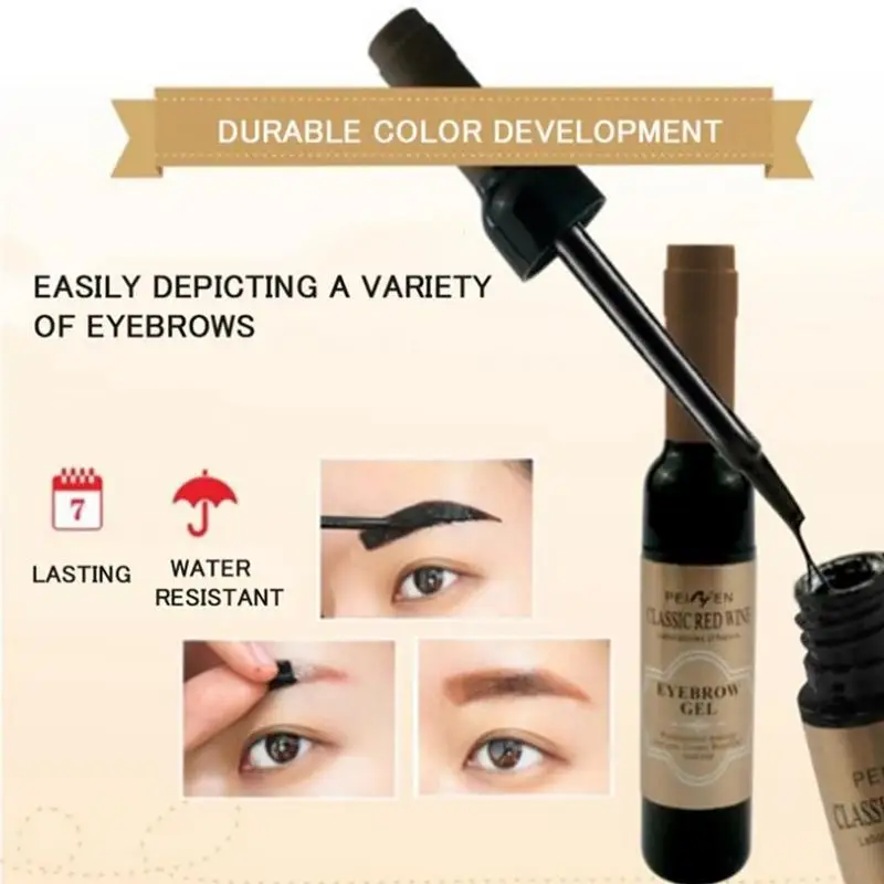 Peel Off Eyebrow Tattoo Gel Black Coffee Gray Red Wine Tattoo Brow Gel Tint Waterproof Peel Off Eye Brow Tattoo Dye Eyebrow