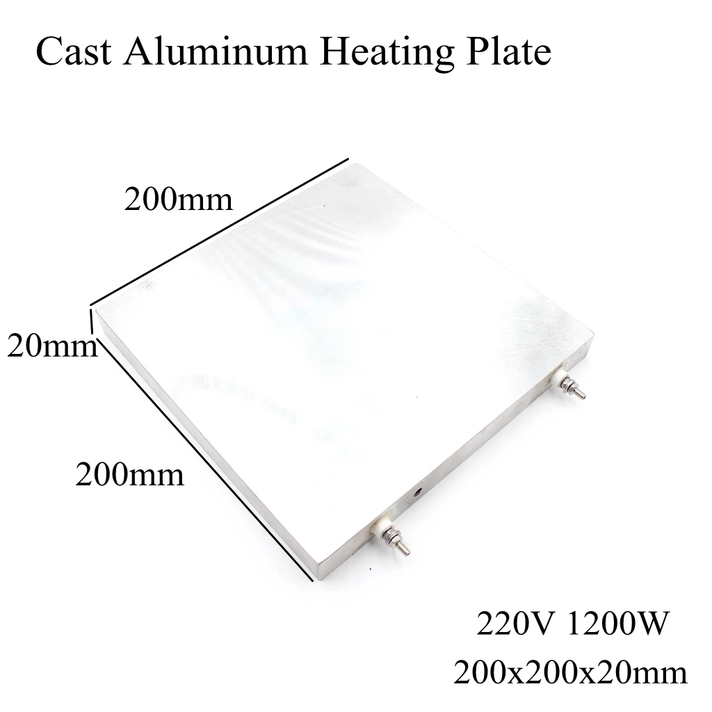 Square 200x200mm 220V 1200W Cast Aluminum Heating Plate High Temperature Aluminum Band Heater Press Machine Extruder Laminator