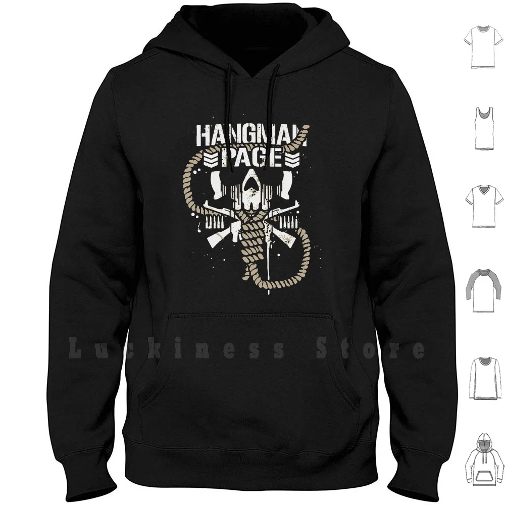 Hangman Page Hoodies Long Sleeve Adam Page Wrestling Hangman Page Club