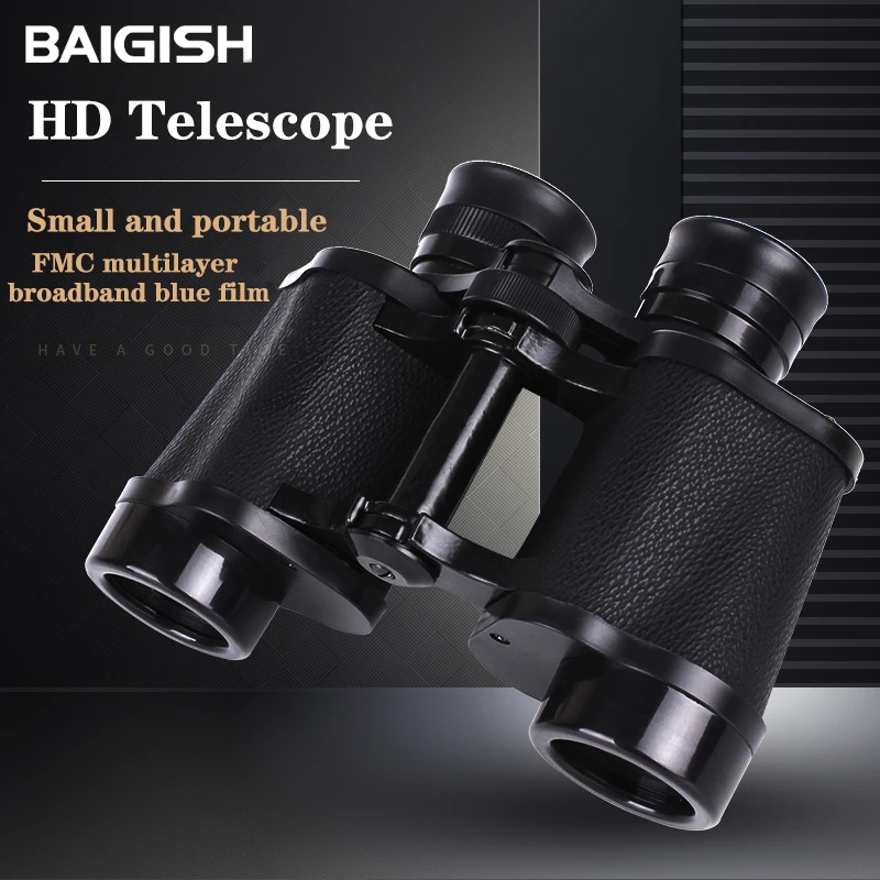 BAIGISH Powerful Binoculars 8x30 Professional Military BAK4-Prism Low light night vision Binoculars For Hunting Travel Camping