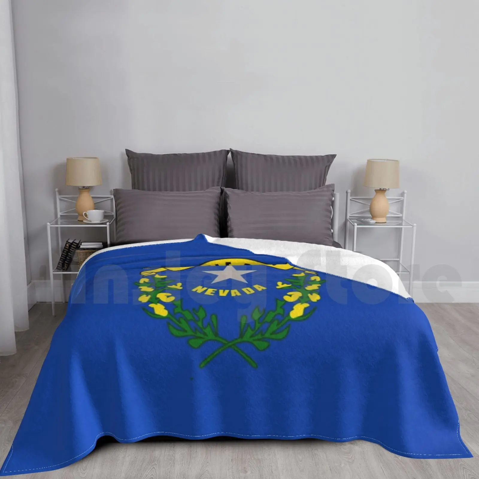 Nevada Flag. Usa Blanket For Sofa Bed Travel Nevada America American Carson City Las Vegas Flag Flagshop Usa