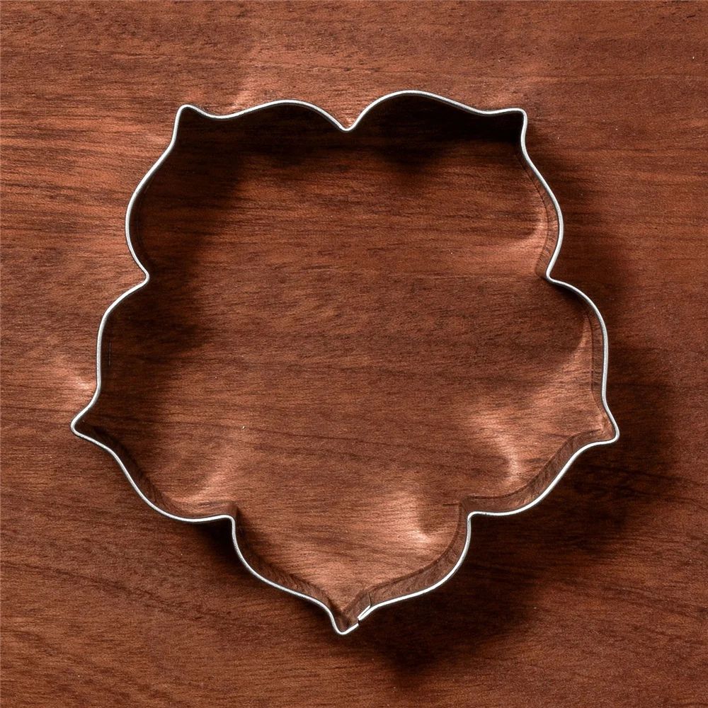 KENIAO Spring Flower Kapok Cookie Cutter - 9 cm - Mother\'s Day Biscuit Fondant Bread Mold - Stainless Steel