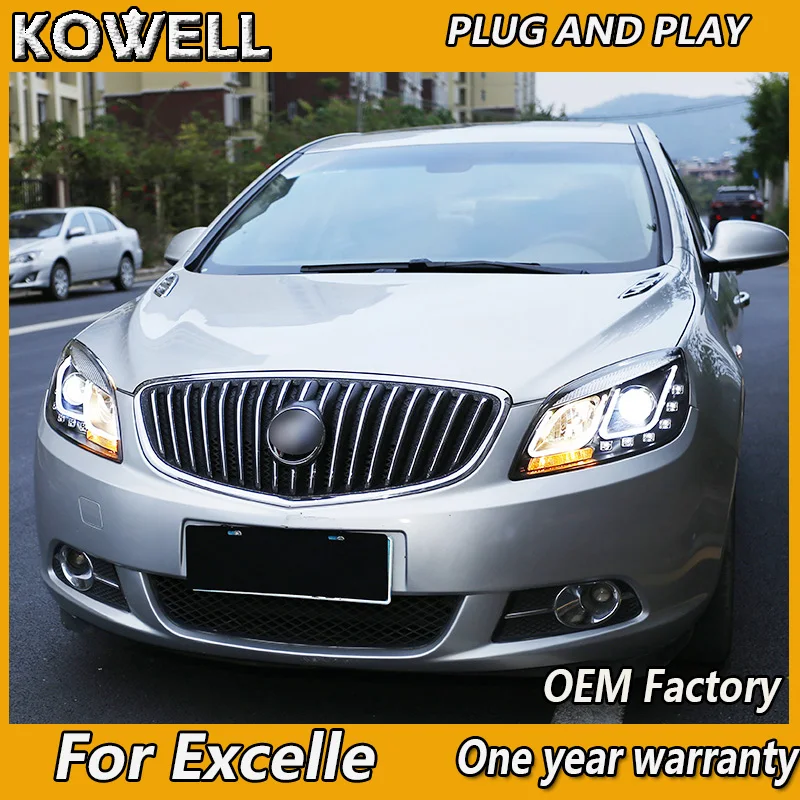 KOWELL Car Styling For Excelle GT Headlights 10-13 Excelle GT Head Lamp DRL Projector H7 Hid Bi-Xeno