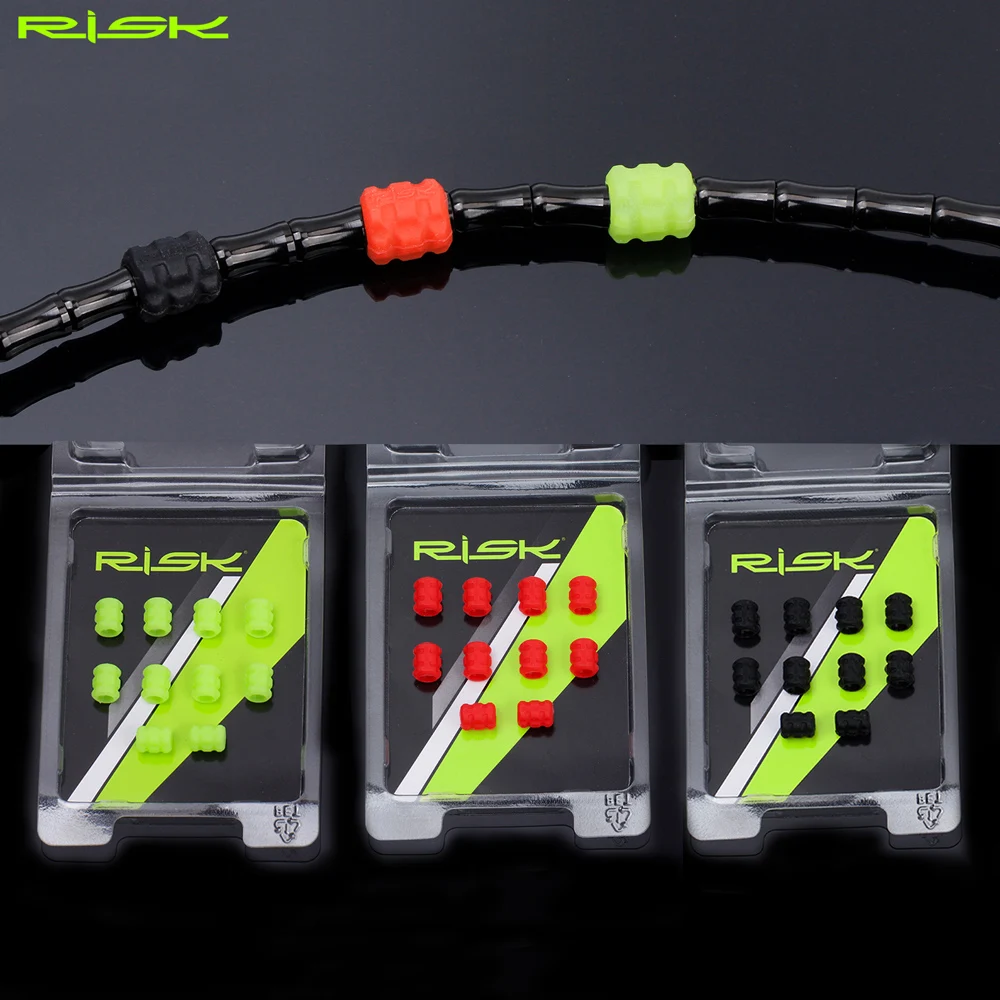 RISK Bicycle Sleeve Rubber Cable Protector for Pipe Line Tube Brake Shift Ultralight MTB Frame Protective Silicone Cable Guide