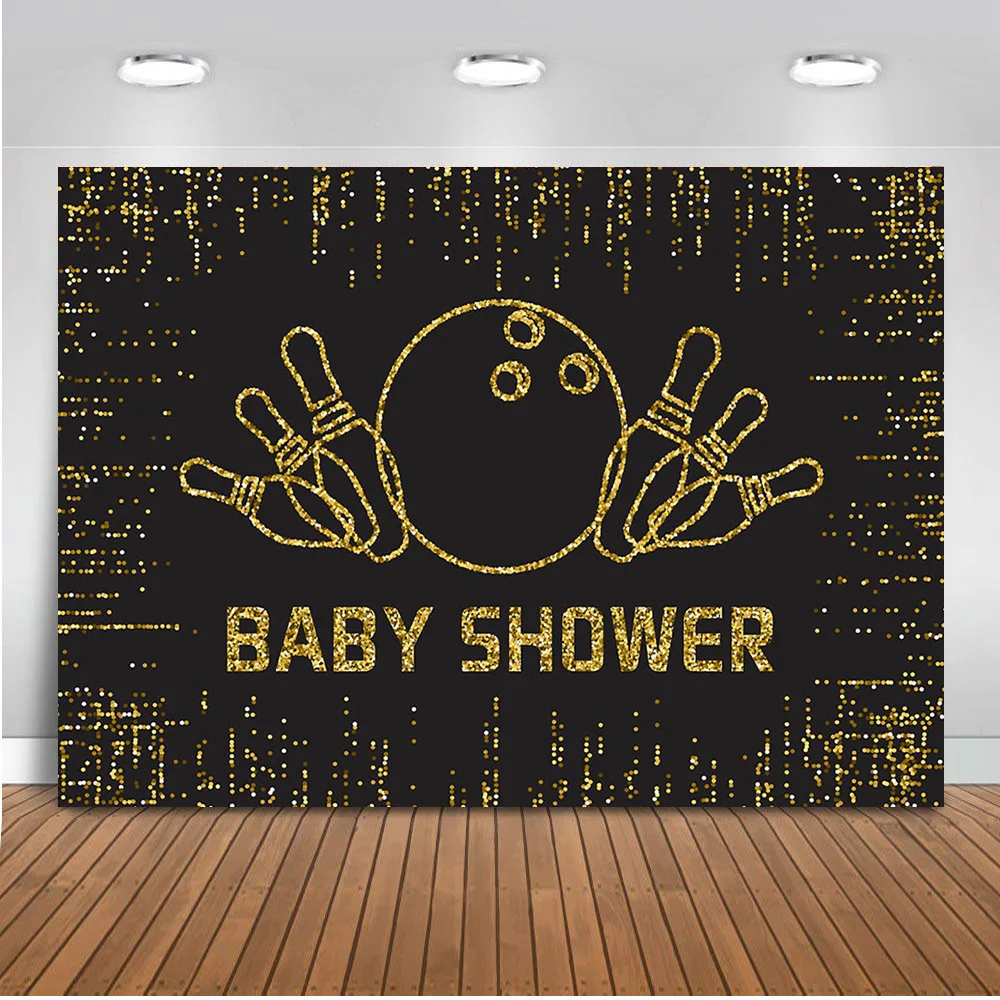 

Mocsicka Happy Birthday Photography Backdrop Baby Shower Party Decoration Banner Bowling Background for Photo Studio Newborn 536