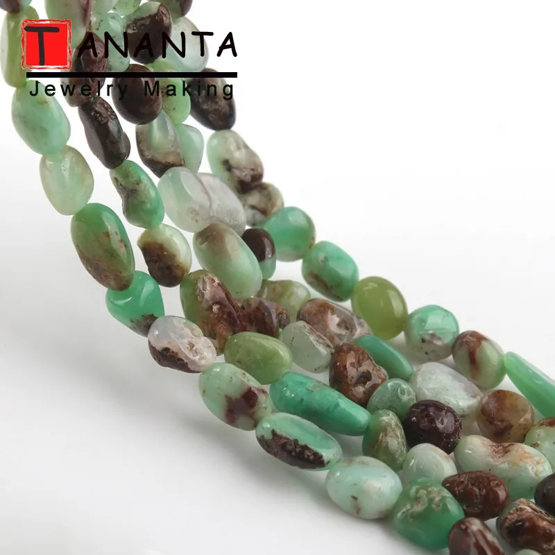 5-7 mm Natual Irregular Chrysoprase Australia Jades Stone Beads For Jewelry Making Loose Spacer DIY Bracelet Necklace 15 inch