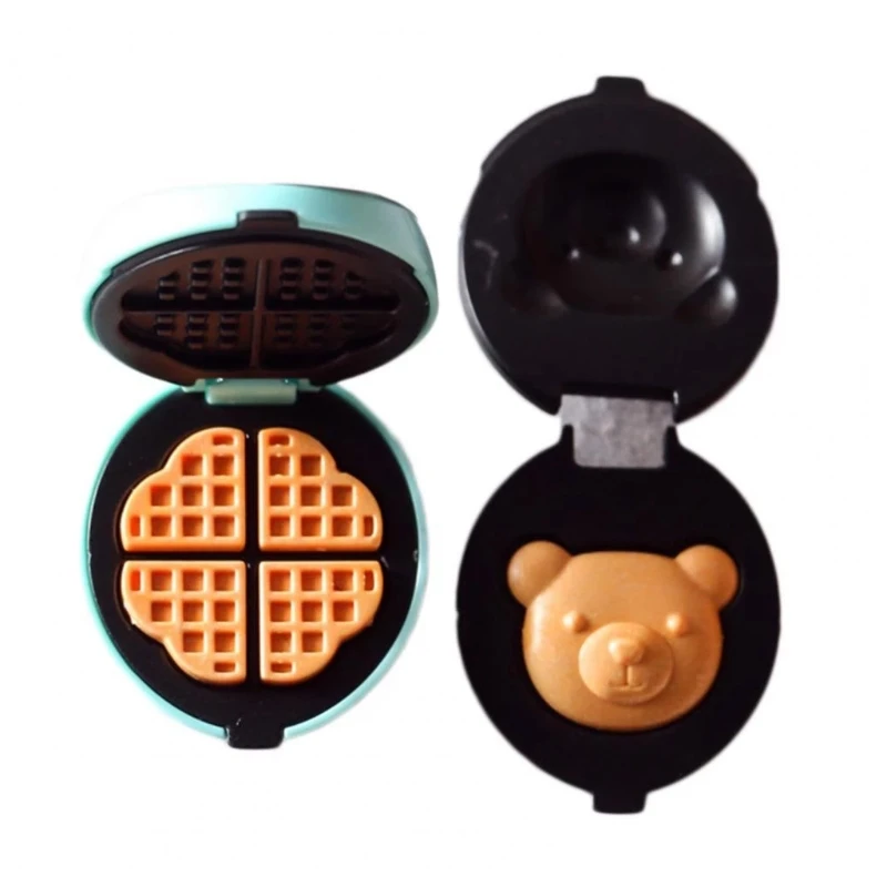 Model Toaster Replica Bread Waffle Machine Dollhouse Interactive Kitchen Toy Preschool & Pretend Play Toy for Preschool