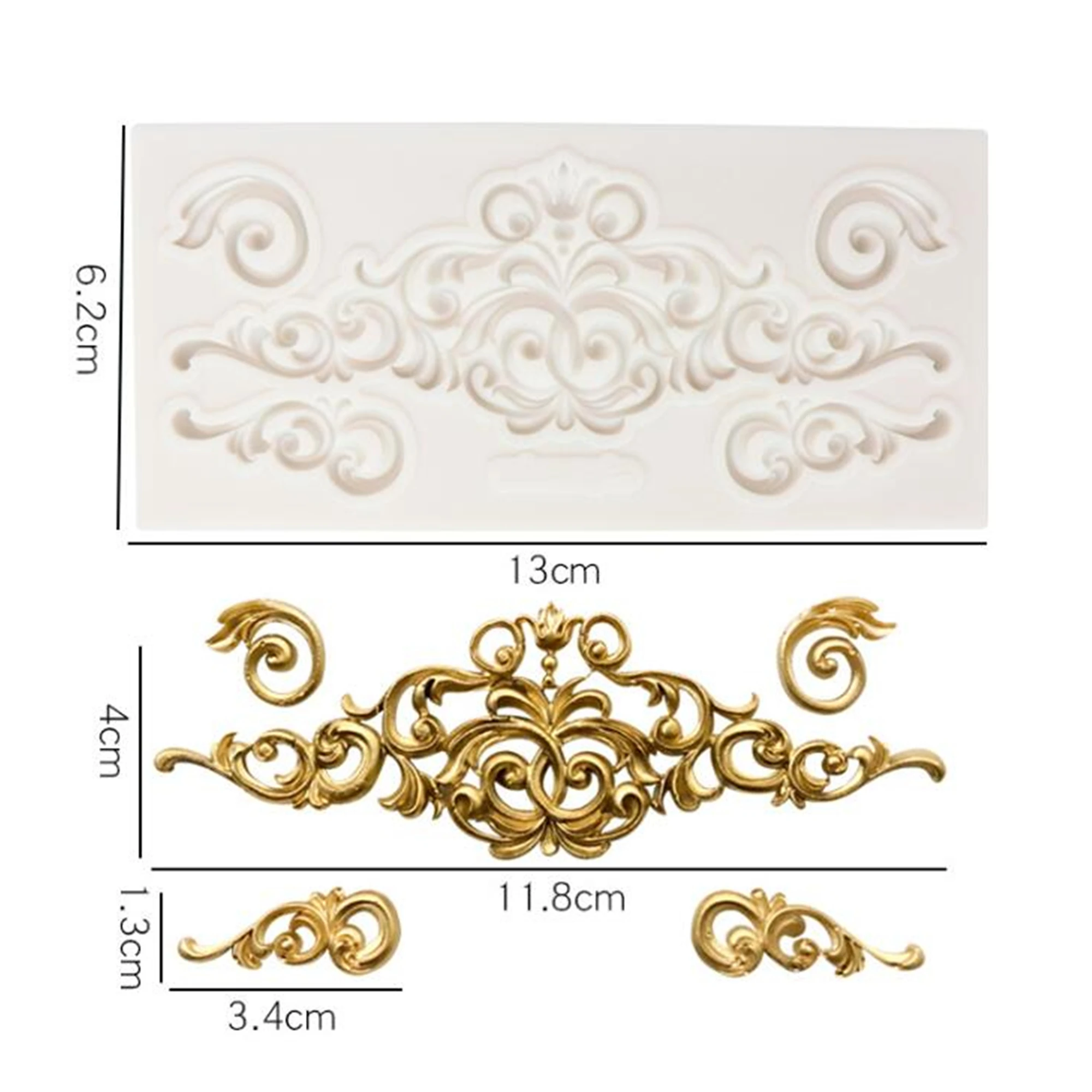 DIY European Relief Lace Silicone Chocolate confectionery Silicone Mold Fondant Cake Kitchen Decorating DIY Tools