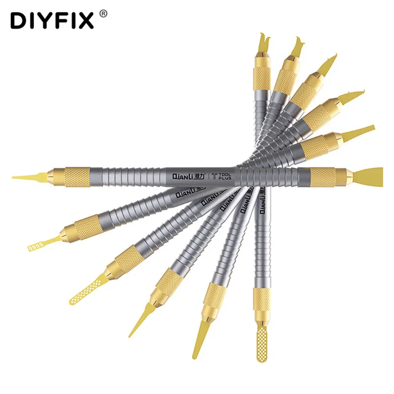 Qianli 008 009 di Rimozione della Colla Knief Chip IC BGA NAND CPU Bordo Raschiante Colla Pala Nero Colla Sgommatura Pulizia Coltelli repairTool