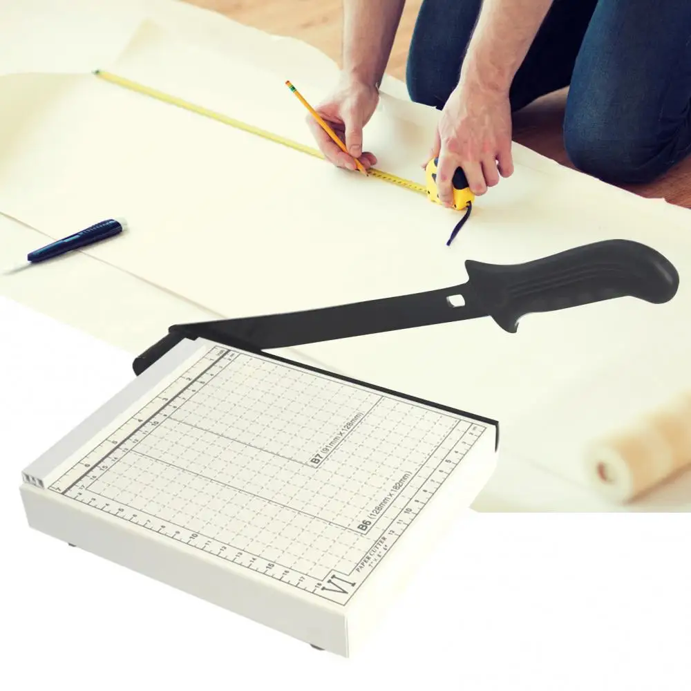 829-6 tagliacarte A5 tagliacarte a ghigliottina portafoto Base in acciaio taglio durevole tagliacarte manuale utensile da taglio fai da te