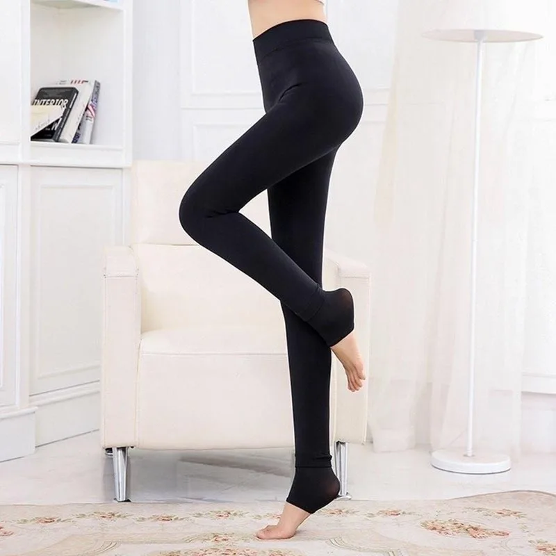 Veludo grosso inverno leggings pérola veludo cintura alta quente leggins feminino mujer S-5XL código leggings