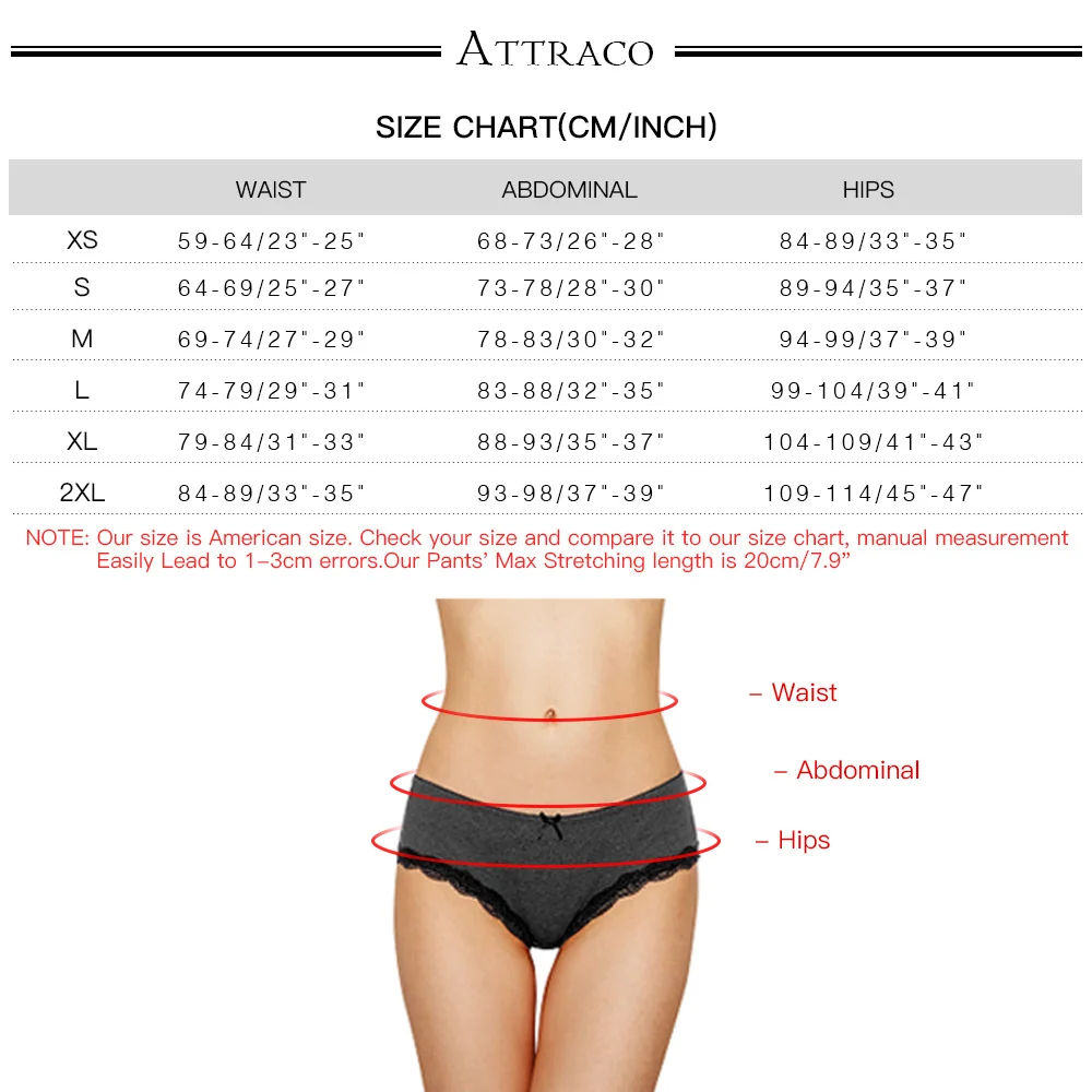 ATTRACO Women Underwear 4 Packs Cotton Soft Strech comfort solid cozy Panties Ladies Bow tie mid waist hot sale