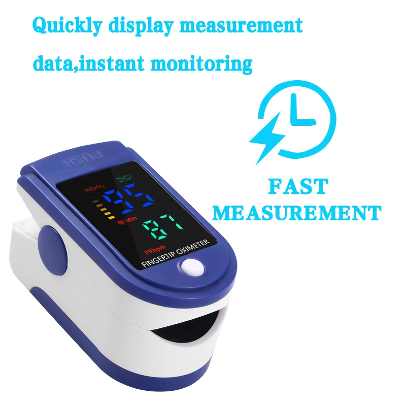 Smart Blood Oxygen Heart Rate Measurement Portable Health Monitor Accessories with LED Digital Display for Blood Oximeter