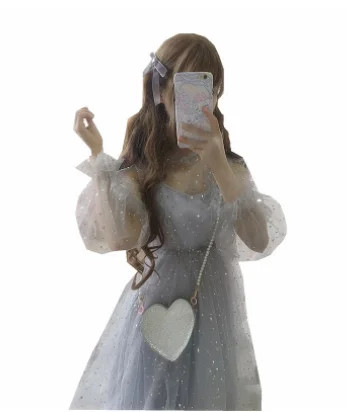 Kawaii mädchen gothic Süße lolita kleid fee hochzeit kleid sterne grau blau mesh prinzessin viktorianischen kleid lolita op loli cos