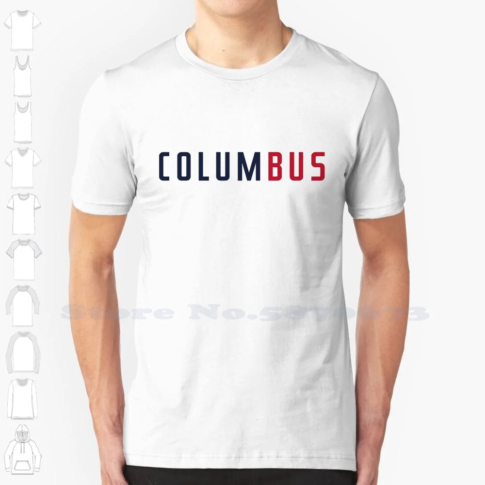 Columbus 100% Cotton T-Shirt Ohio Delaware Fairfield City Hall Brewery Clintonville Franklinton Harrison