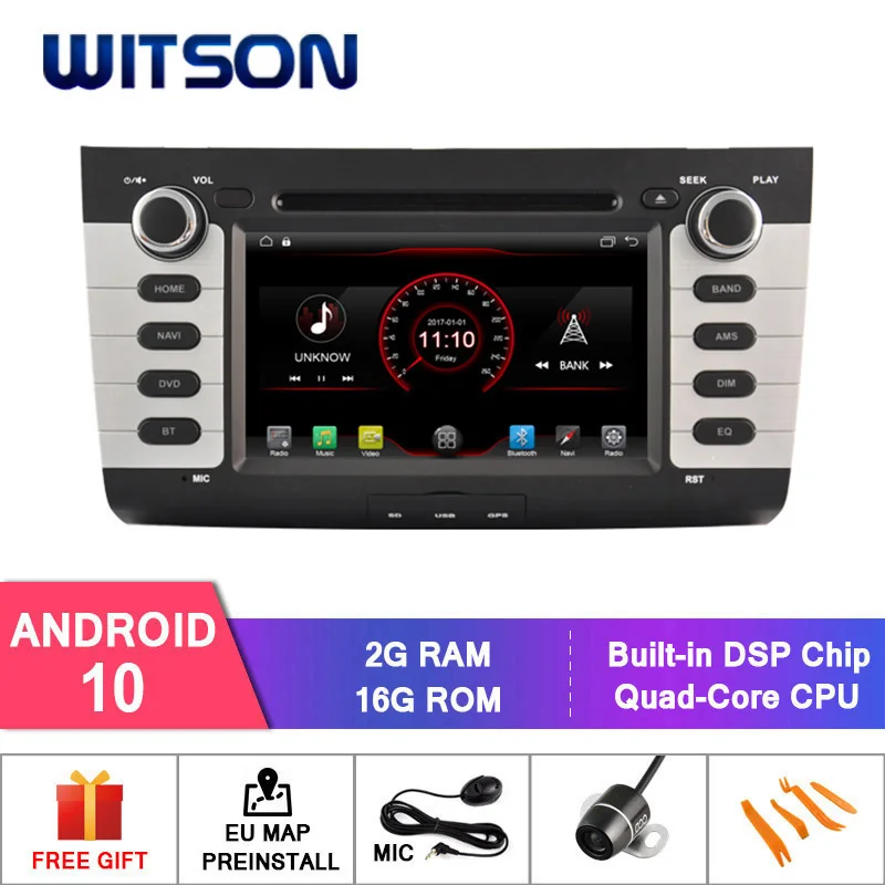 WITSON Android 10 car dvd GPS player For SUZUKI SWIFT 2011-2015 Built-In WiFi Module, TPMS Function 1080P HD Video