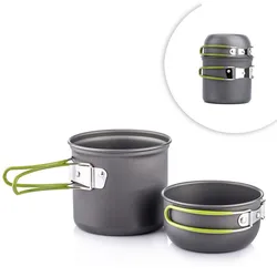 Ultralight Camping Pots Cookware Set Portable Outdoor Cooking  Tableware for Hiking Trekking Picnic Fishing Mountaineering