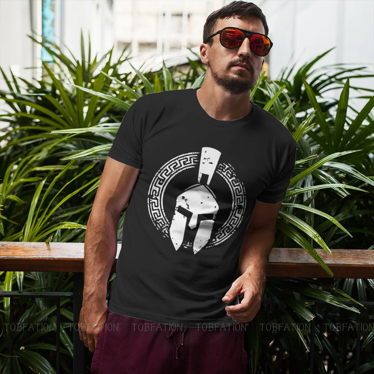 Ancient Greeks Spartan Helm Warrior TShirt Men Alternative Oversized Punk Crewneck Cotton T Shirt 2020