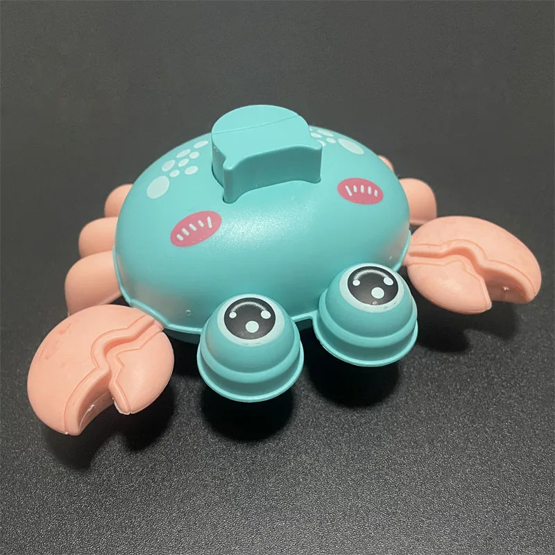 Mazilan Baby Press Crawling Crab Pull Back Toys Cute Classic Clockwork Plastic Crawl Crab Wind Up Game Bathing Toys for Kids