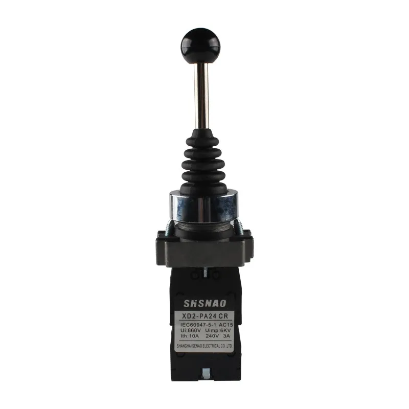 XD2PA24  Joystick Switch 22mm 2Position Spring Return Wobble Momentary Latching Cross Rocker Controller Switch for Boat