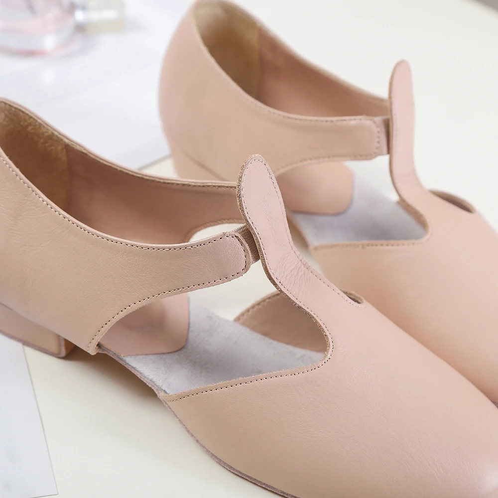 Chaussures de danse Jazz en cuir véritable, extensibles, pour femmes, Ballet, lyrique, pour enseignants, pompes d'exercice, ALS023