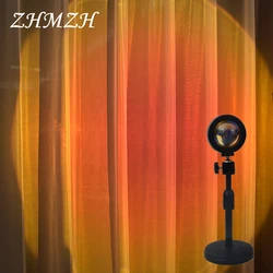USB Sunset Lights Atmosphere Lamp Rainbow Lamp Projection lamps 2A Night Light Lifting style Adjustable Ambient Light 6-10W