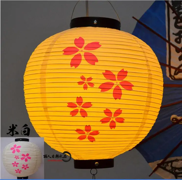 New Round shape Waterproof PVC Lamp Large Hang Light Satin Bar Decor Pub House Decor Japan PubHouse Paper Lantern  Mix Design