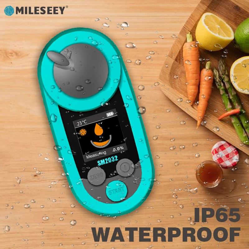 MileSeey Digital Refractometer Brix Sugar Meter For Coffee, Fruit ,Juice, Vegetable,Beer or Wine Sweetness Measure High Accuracy