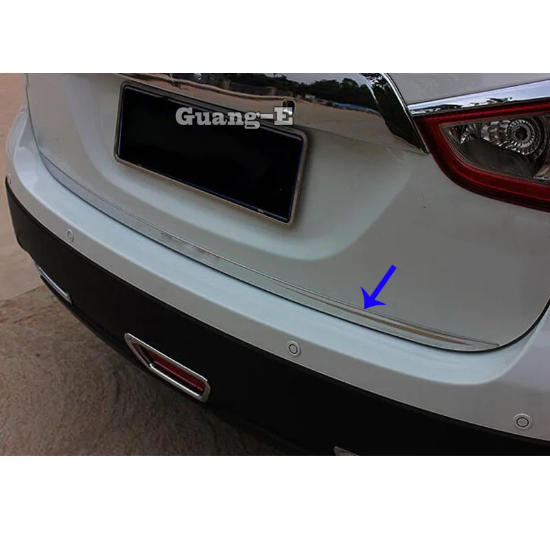 For Suzuki S-Cross SCross SX4 2017 2018 2019 2020 2021 Stick Steel Rear Back Door License Tailgate Bumper Frame Plate Trim Trunk