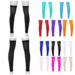 Chaussettes longues extensibles sans pieds pour hommes, bas de cuisse, sexy, jambe complète, manches, soutien de la cuisse et du mollet, lingerie Sissy