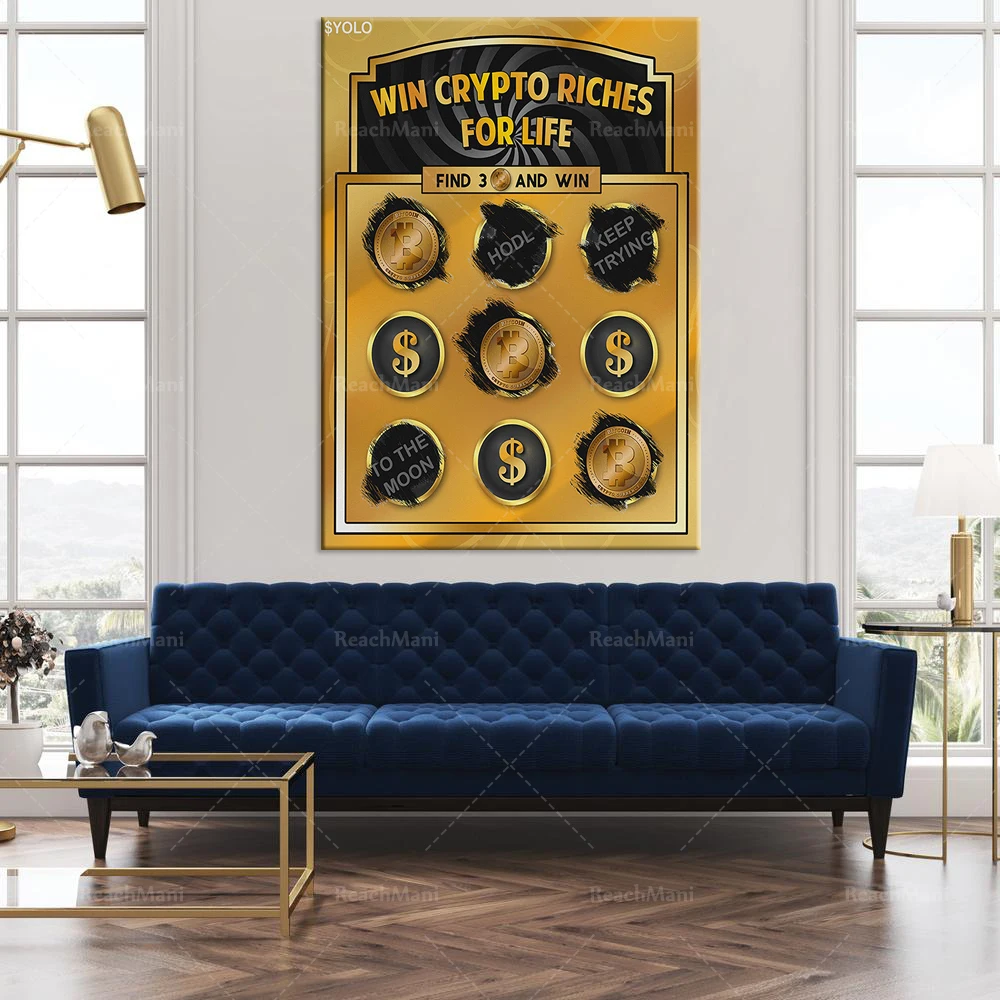 Bitcoin prints, crypto artwork, unique office wall art decoration posters