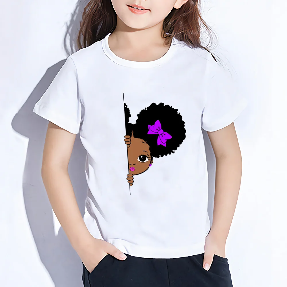 Summer Cartoon Children's T-shirt Cool Black Little Girls Crown Boys Kids Girls Tops Short Sleeve Print Cute Kids Tees,YKP097