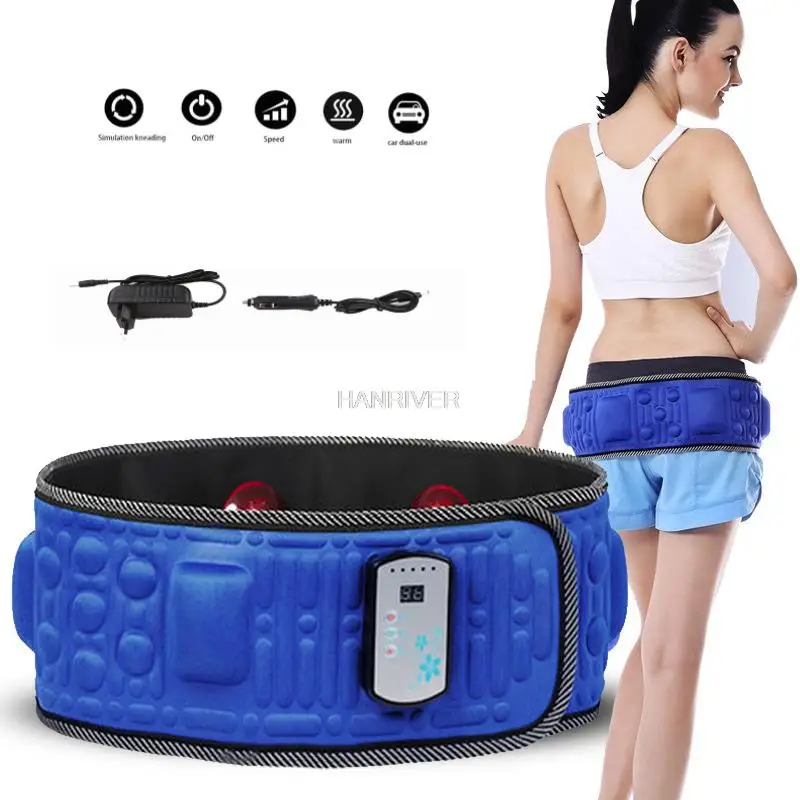 Electric Slimming Belt เข็มขัดลดน้ำหนักฟิตเนสนวด X5ครั้ง Sway การสั่นสะเทือนท้องหน้าท้องกล้ามเนื้อเอวเครื่องกระตุ้น