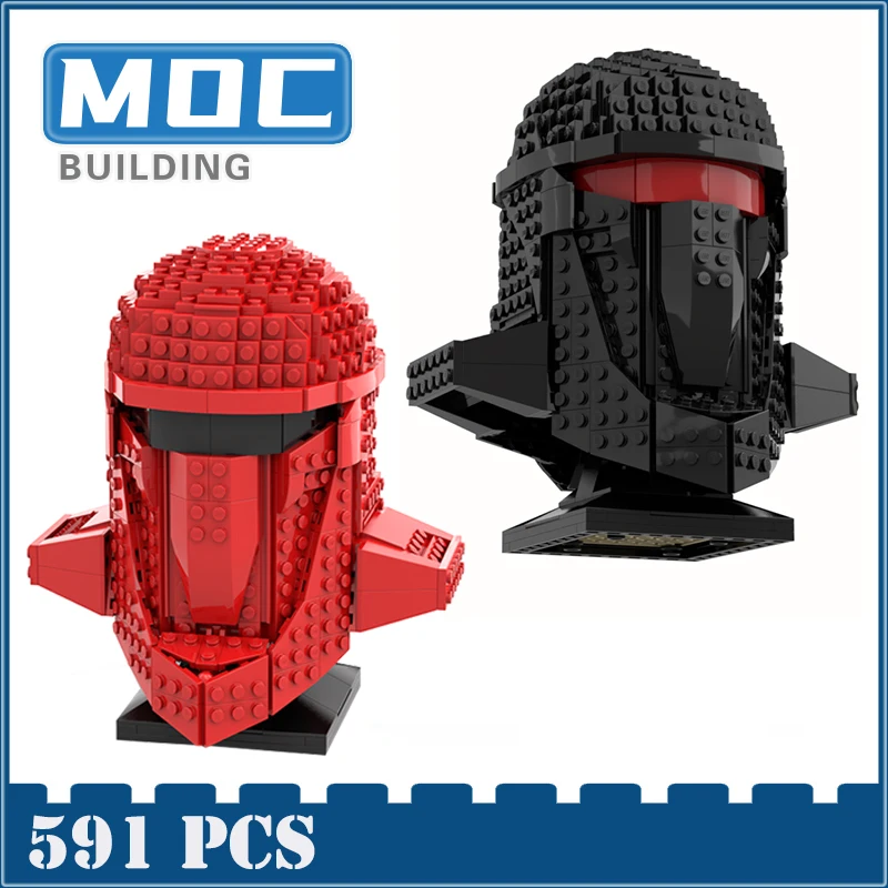 

Imperial Royal Guard Helmet MOC Building Blocks Destroyer Model Starry Sky Emperor's Shadow Guard Helmet Kids Educational Toy